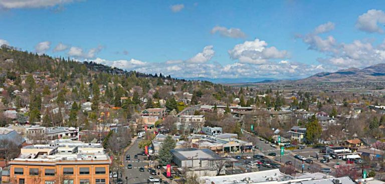 Downtown Ashland as seen from a rooftop. Graham Lewis photo