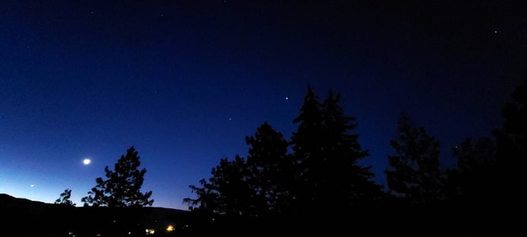James Bruce of Ashland captured this image of, from bottom left to upper right, Venus, the Moon, Mars, Jupiter and Saturn at 4:20 a.m. Saturday, June 25, from Ashland Mine Road.