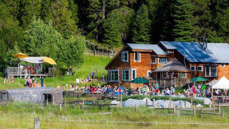 Event-goers gather at Willow Witt Ranch.