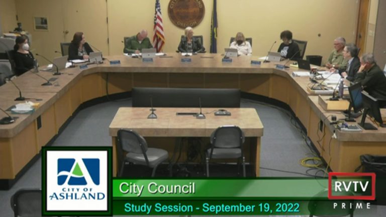 The Ashland City Council at Monday's study session.