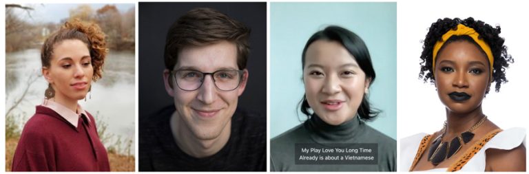 From left, Isabel Estelle, Weston Gaylord, Katie Đỗ and Bleu Beckford Burrell wrote plays that will be read in the Ashland New Plays Festival 2023 Fall Festival.