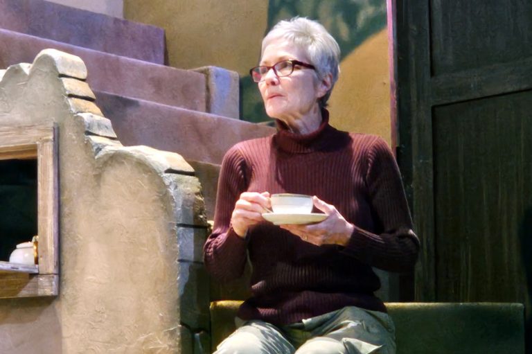 Priscilla Quinby, an Ashland actor with Broadway experience, rehearses her role as Caroline Shepherd in Oregon Cabaret Theatre's "Poirot: The Murder of Roger Ackroyd." Rick Robinson photo Priscilla Quinby Oregon Cabaret