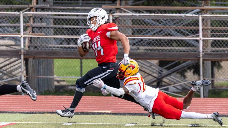 SOU's Avery McCuaig (14) is among 13 players in the country with double-figure rushing TDs. He also ranks second in the Frontier Conference in yards per carry at 5.8. File photo by Bob Palermini.