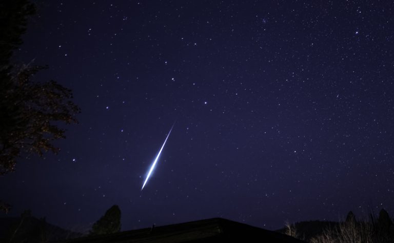 Marty Karlin took this photo of a Geminid meteor.