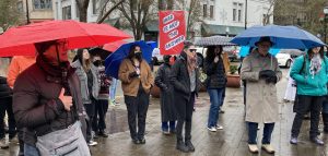 A demonstration on Ashland Plaza. Matt Witt photo