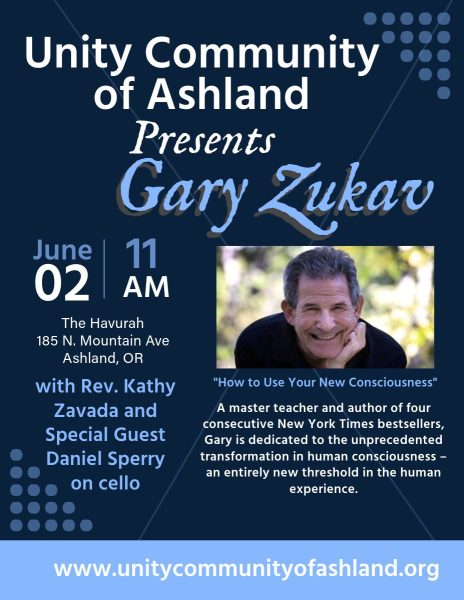 Gary Zukav at Unity Community of Ashland June 2, 2024