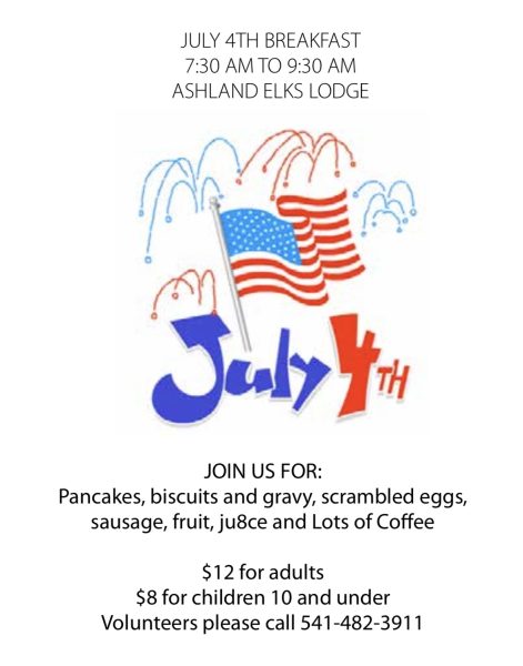 July 4th Community Breakfast at Elks Lodge #944