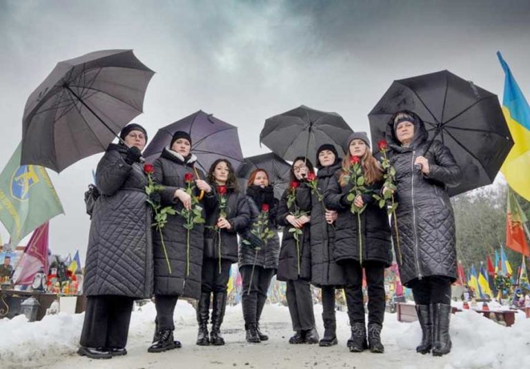 Ukrainian widows left widowed by the Russian invasion. Photo courtesy of Chris Briscoe