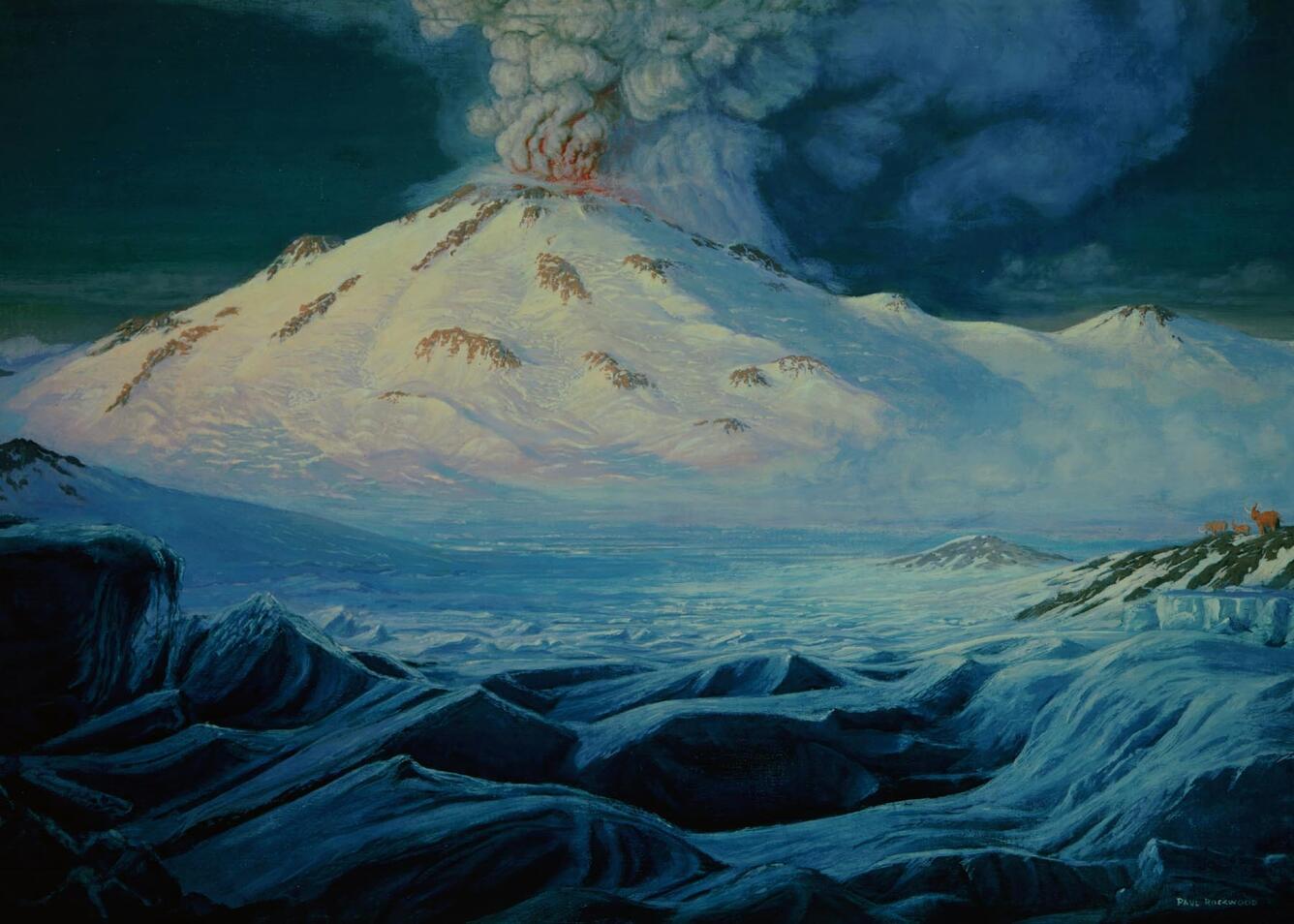 Mt. Mazama erupting
