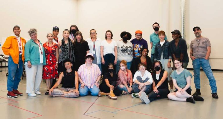"Coriolanus" in rehearsal (2024): Cast and creative team. Photo by Stephen Kimbrell