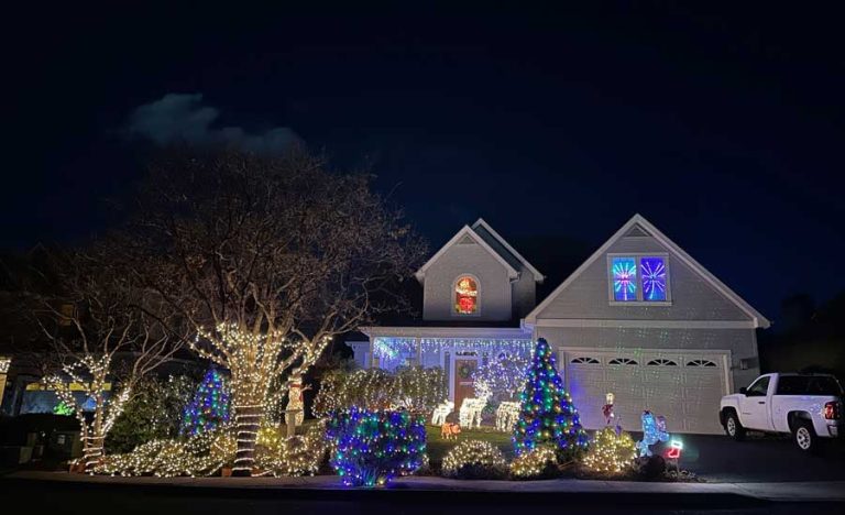 Kathy Cooper of Ashland liked the Ashland.news list (and photos!) of wonderfully decorated and lit houses around Ashland, but didn't see her friend's house at 527 Sutton Place listed, "So here it is!"