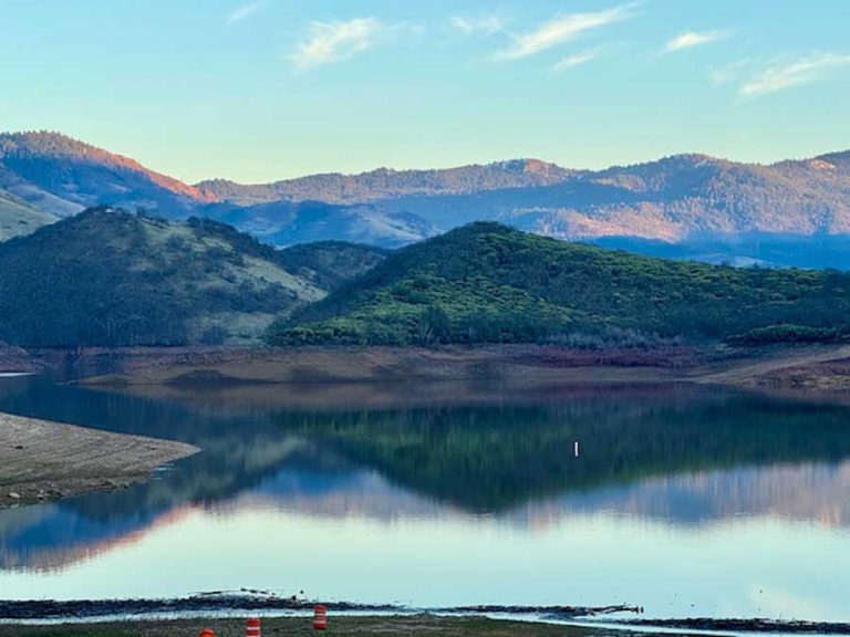 Mary Piper took this photo of Emigrant Lake recently. As of Jan. 12, the lake was 39% full, according to the Bureau of Reclamation.