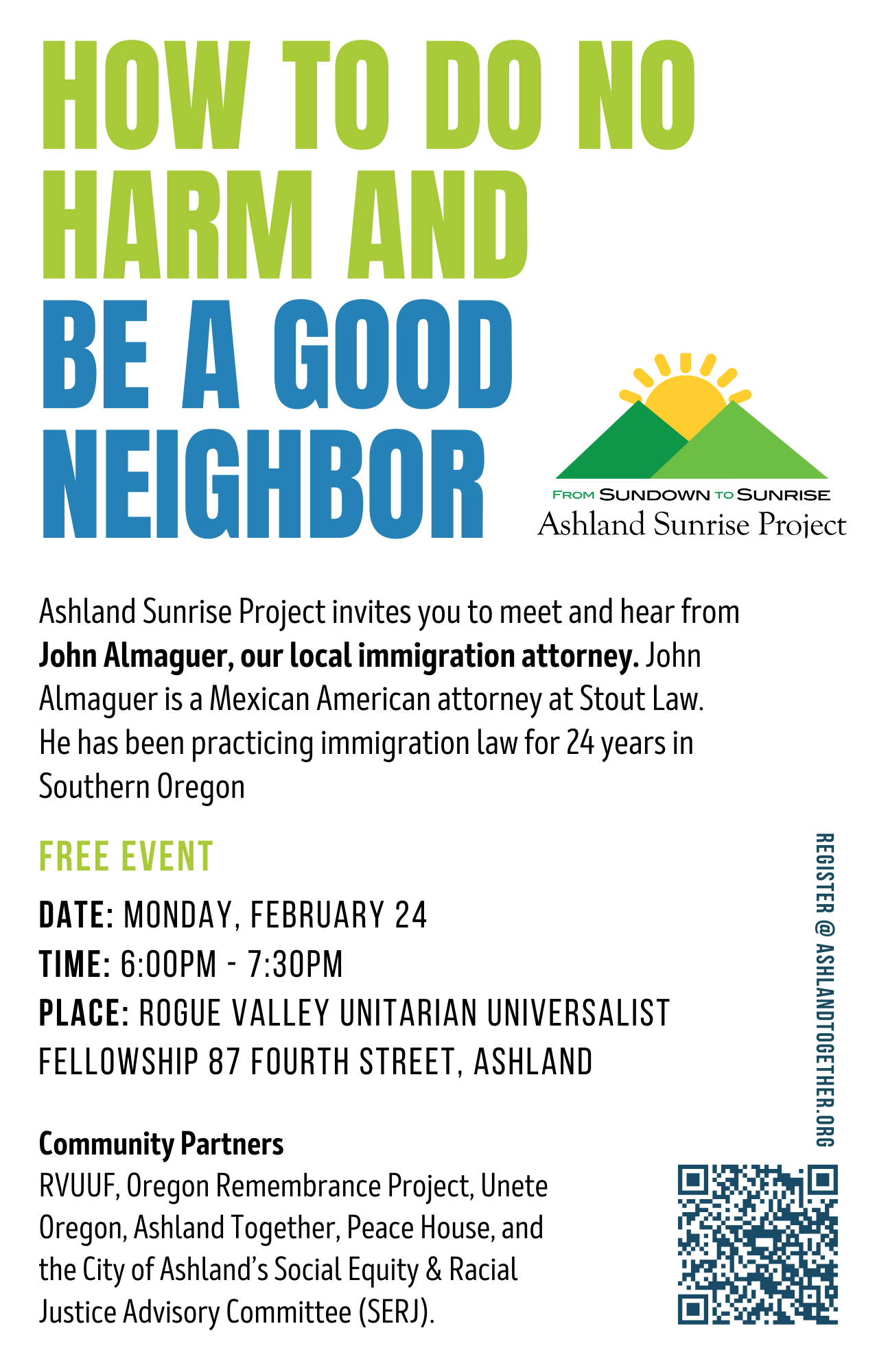 HOW TO DO NO HARM AND BE A GOOD NEIGHBOR
