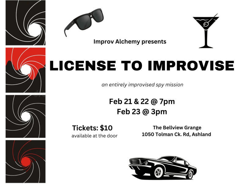 Improv Alchemy Presents: “License to Improvise” an entirely improvised spy mission