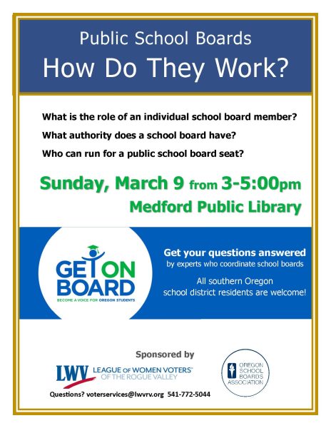 School Board presentation flyer