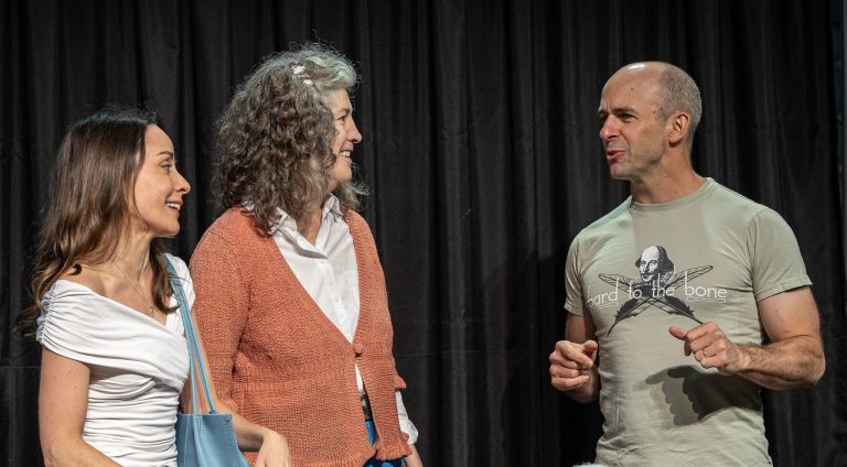 Jamie Ann Romero, Nancy Carlin, and Mark Bedard star in Rogue Theater Company's production of "Ripcord," which opens July 17.
