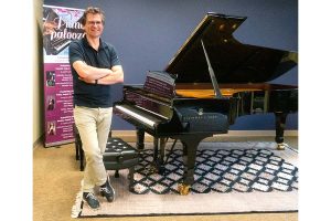 Rogue Valley Symphony Music Director Martin Majkut met Raven, a Hamburg Steinway D grand piano, when she resided atop a Manhattan high-rise. Now at home in the Rogue Valley, Raven will debut in Pianopalooza, a festival of three concerts, Aug. 19-24 at the Craterian Theater in Medford. Laney D'Aquino photo