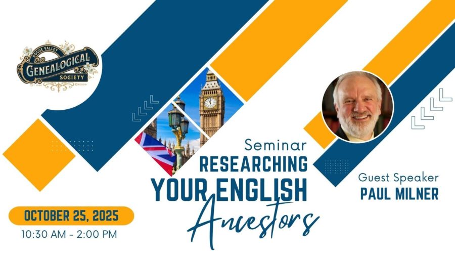 Finding Your English Ancestors: Two part Seminar